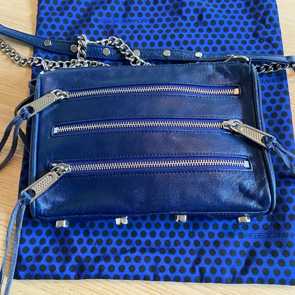 Rebecca Minkoff Blue Leather Crossbody Bag - Picture 1 of 13